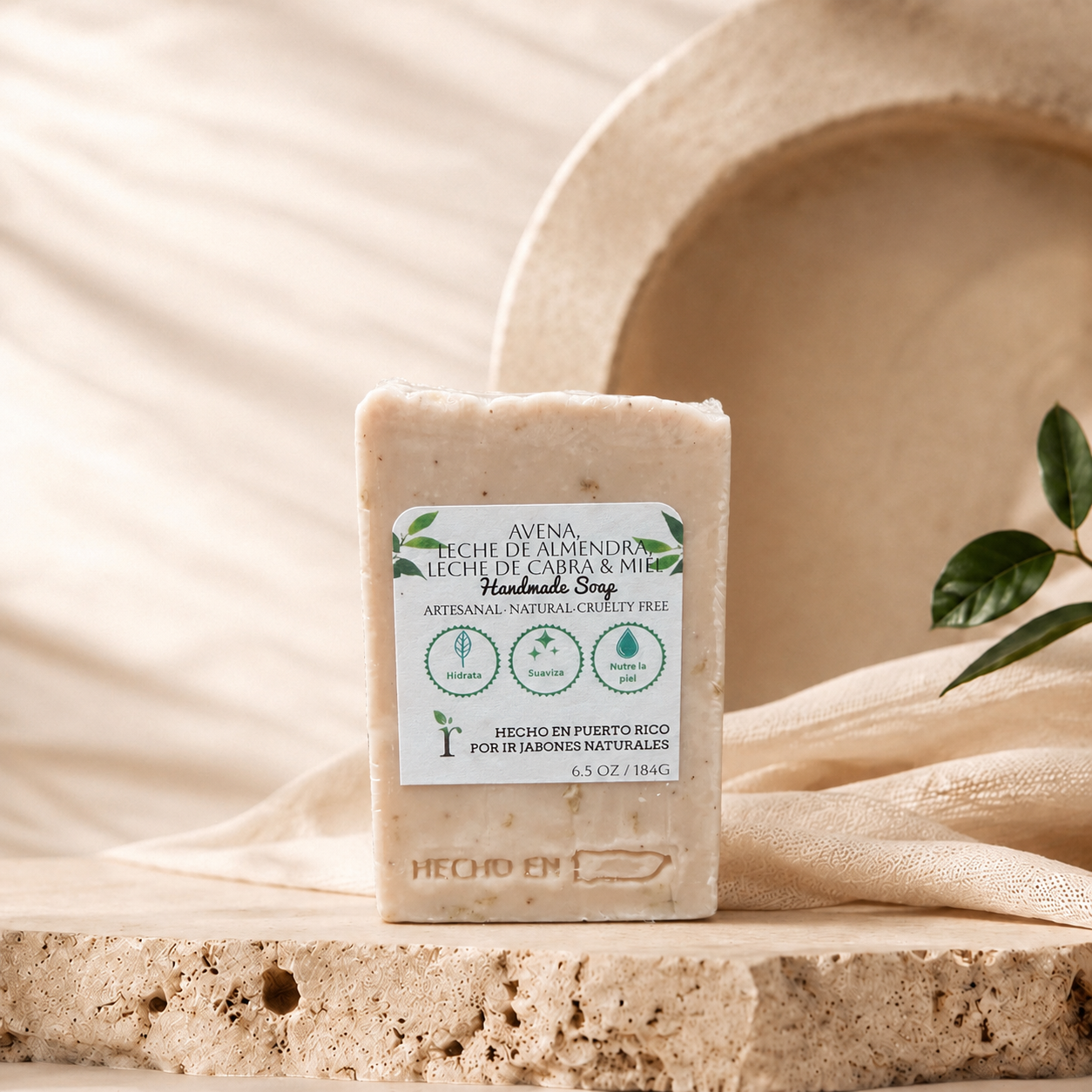 Jabón Avena, Leche de Almendra, Leche de Cabra & Miel